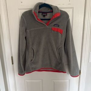 Patagonia Gray Snap-T Fleece Pullover Jacket Size M